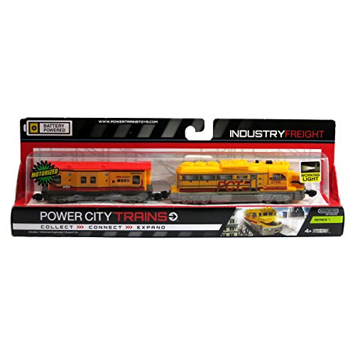 Jakks Pacific Year 2014 Power City Trains "Series 7" Battery Powered Motorized Train Engine Set - Pioneer Mining Co. GOLD RUSH STEAM with Working Headlight and 2 Speed Setting Plus 1 Car
