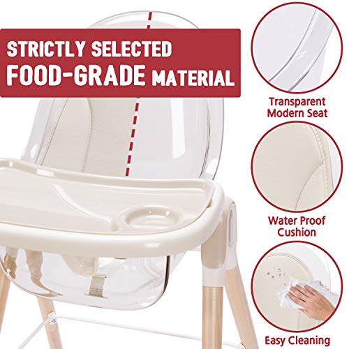 Baby High Chair, 7in1 Convertible Wooden High Chair, Rocking Chair