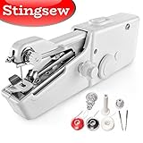 Stingsew Portable Sewing Machine, Mini Sewing Professional Cordless Sewing Handheld Electric Household Tool - Quick Stitch Tool for Fabric, Clothing, or Kids Cloth Home Travel Use