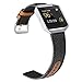 Jobese Compatible with Fitbit Blaze Bands, Soft Classic Canvas Fabric Straps with Genuine Leather Bands with Silver Metal Frame Compatible with Fitbit Blaze Bands Men Women
