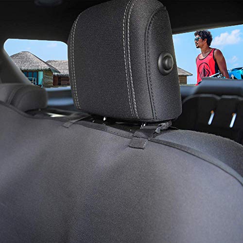 TanYoo Car Seat Cover Waterproof Car Seat Protector Non-Slip SBR Vehicle Best Protection for Sweat, Stains & Smell, Fit for Most Sedan Cars, SUVs, Black (54x51 Inch)【1 PCS】