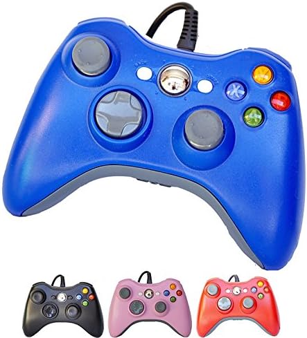 Bek Design Wired Controller Game Pad for Xbox 360 (Blue)