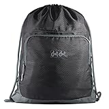 Dot&Dot Gymsack Drawstring Bag - Water Resistant and Lightweight Backpack with Drawcord Closure - Suits Men and Women Sackpack Tote for Travel, Gym, Fitness, Indoor or Outdoor Sports