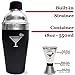Bartender Soul Black Premium Cocktail Shaker Set 18oz - Elegant Professional Bar Martini Mixer w/ Built-In Strainer