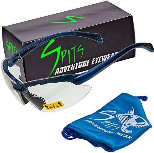 Spits C2 Blue TOP Bifocal Safety Glasses - Clear 2.00 - ANSI Z87.1+ Compliant