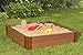 Frame It All Tool-Free Classic Sienna 4ft. x 4ft. x 11in. Composite Square Sandbox Kit – 2″ Profile (Renewed)thumb 1