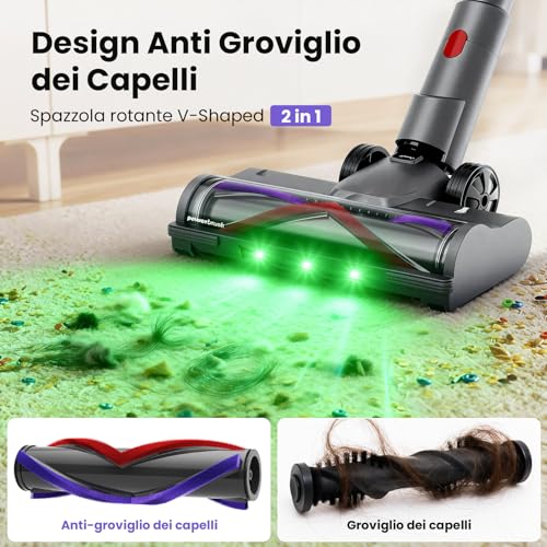 Circlio NOVAX T80 Pure Wireless Vacuum Cleaner 600W/58kPa/75 Min, Wireless Vacuum Cleaner with Folding Tube, Cordless Vacuum Cleaner for Mattresses, Carpets/Floors/Animal Hair