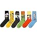 Zmart Men's Famous Painting Casual Cotton Sport Crew Socks