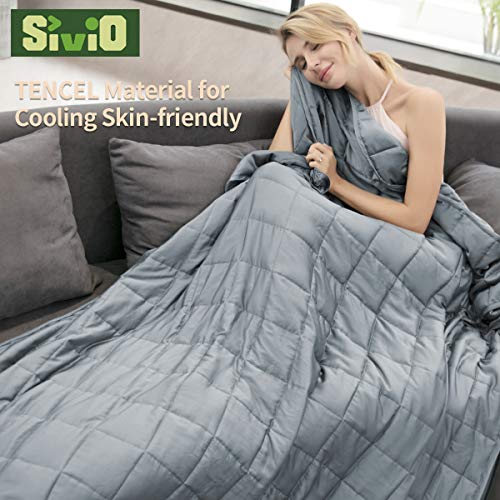 Sivio Cooling Weighted Blanket 20 lbs for Adults Between 190-240 lbs (60\