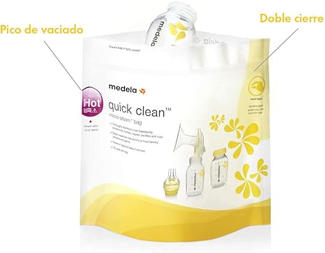 Bolsas de esterilización reutilizables Quick Clean, Medela: Amazon ...