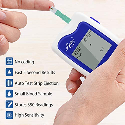 Lovia Blood Glucose Test Strips, 50 Count Testing Strips for Blood Sugar, Compatible with Lovia
