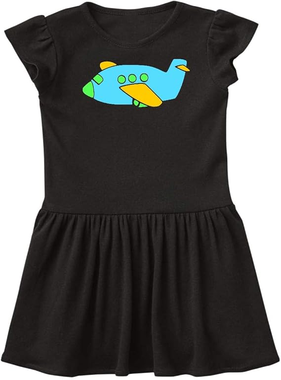 inktastic Cute Blue Airplane Infant Dress Clothing