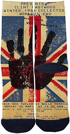 British Flag Creative Socks Custom Elite Socks Casual Cartoon Socks Black