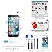 For iPhone SE LCD Display Touch Screen Digitizer Replacement with Repair Kit + Tempered Glass (White)