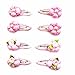 16 Pcs Peral Pumpkin Hair Flower Safty Hairpins BB Clips for Girl Kids infant Toddlers