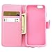 iPhone 6S Plus Case, Flip Wallet Case (Wave Smile)
