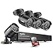 SANNCE 8CH 1080N DVR Security Camera System with 1TB Hard Drive and (4) 720P Night Vision Surveillance Cameras, IP66 Weatherproof , P2P Technology/E-Cloud Service, QR Code Scan Remote Access