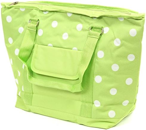 Sublime Outdoors GP-008 Monaco Insulated Hand Bag, 15 by 15.75 by 6.25", Green Dots