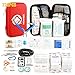 HONYAO First Aid Kit - Survival Kit Upgraded w/ Waterproof Hard Case Multitool Plier Thermal Blanket Bandages and more for Travel Hiking Camping Fishing Hunting Boating Outdoor Adventure