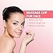 NIPOO Face Cupping Set - Cupping for Face & Eyes (4pcs) + Free Cleansing Brush, Anti Aging/Wrinkle Silicone Suction Massage Cup Therapy Set, Improve Collagen