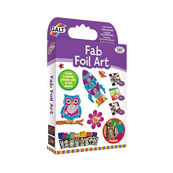 Galt Toys, Fab Foil Art, Craft Kit for Kids, Ages 6 Years Plus