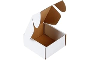50 Pack Cardboard Shipping Box, 4x4x2 Inches Small Recyclable Corrugated Literature Box Mailers, Perfect for Shipping Small (