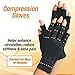 Pack of 2 - Arthritis Gloves Fingerless Copper Gloves Compression Medical Support Gloves Therapeutic Compression Men Woman Circulation Grip (Medium)