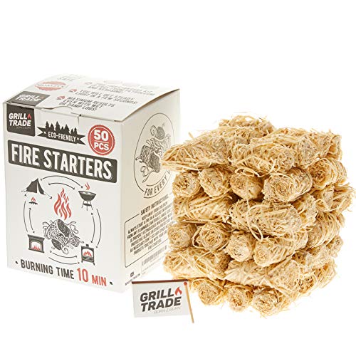 Charcoal BBQ Fire Starter for Grill (50 pcs) like er Green Egg