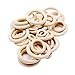 LAOZHOU 40 Pack Natural Wood Rings Circles Unfinished Wood for DIY Pendant Connectors Jewelry Making (30mm x 10,40mm x 10,55mm x 10,70mm x 10) (40 Pack)