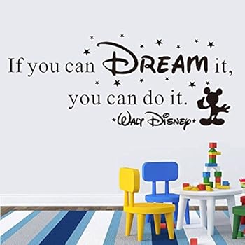 SHELLSTYLE Inspirational Wall Decals Quotes (If You can Dream it, You can do it.)