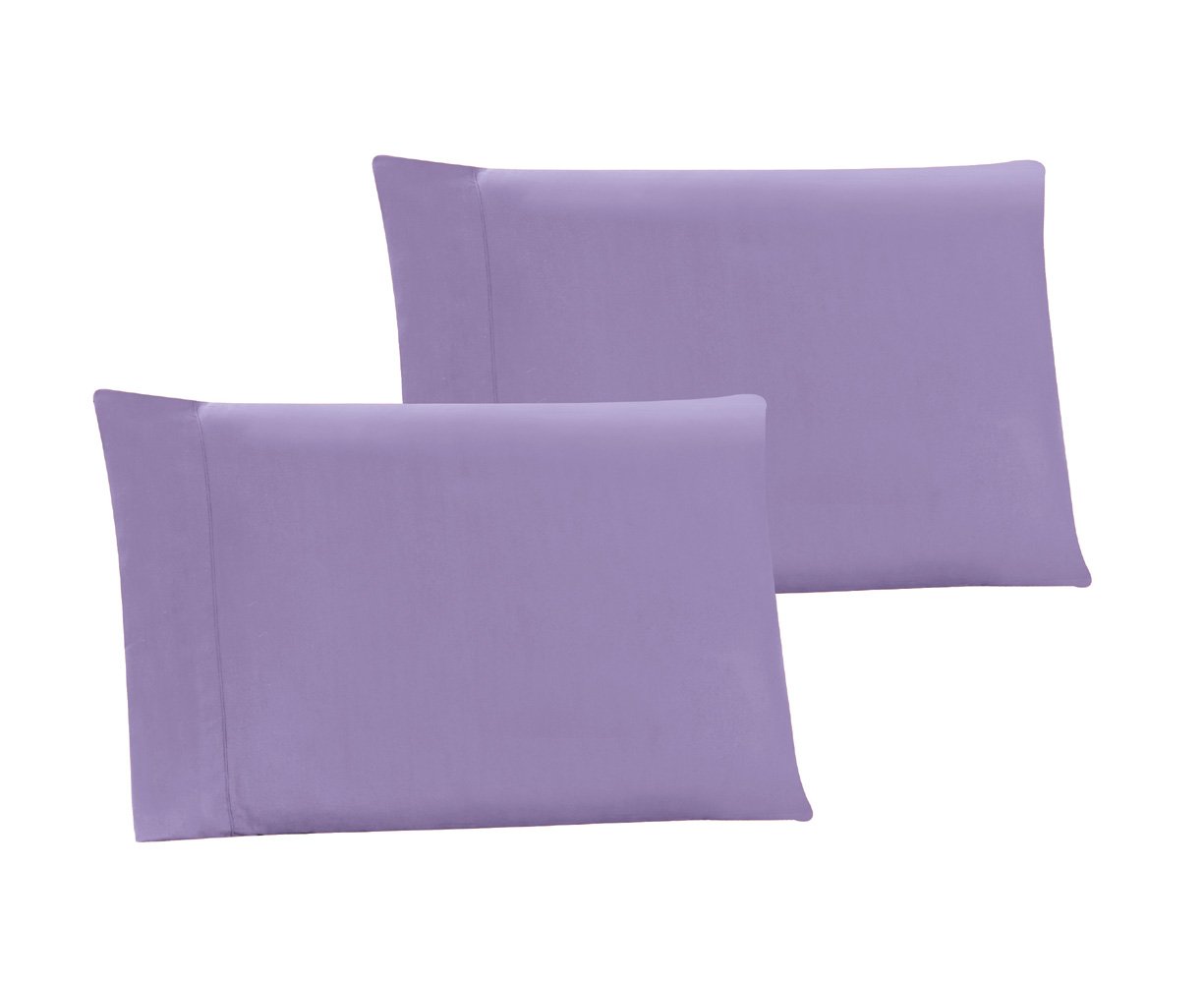 KING size Solid LILAC Purple Pillow Cases 1500 Thread Count Egyptian Quality 2 piece