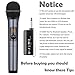 Kithouse K380F Wireless Microphone Karaoke Microphone Wireless Mic with Bluetooth Receiver Rechargeable Professional - UHF Dynamic FM Cordless Microphone For Singing Karaoke Speech(Elegant Gray)