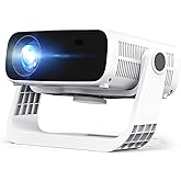 Wielio 2026 Smart Projector Android TV with WiFi 6 and Bluetooth 5.0 Built in 1000+ Apps 240 ANSI Portable Bedroom Mini Movie Projector Support 4K/1080P Auto Keystone &amp; Zoom