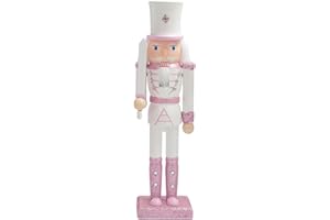 BrichLife 11.8" Tall Wooden Nutcracker Soldier Figure Decoration Traditional Wooden Nutcracker Soldier Christmas Decoration Doll Ornament Holiday Party Outdoor (White Sword Soldier)