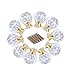 Do4U 10pcs 30mm Crystal Glass Cabinet Knob Drawer Pull Handle Kitchen Door Wardrobe Hardware Used for Cabinet, Drawer, Chest, Bin, Dresser, Cupboard (30mm, Fresh Golden)