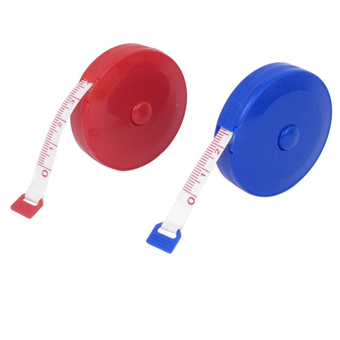 Sourcingmap 150cm Sewing Tailor Cloth Measuring Ruler Tape Measure 2pcs Blue Red