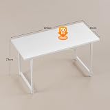 ODK 120x48 cm Desk White Small Home Office Computer Table view 3