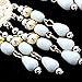 Tassel Earrings, Muranba Women Charm Bohemian Colorful Beads Ear Drops Dangle Tassels Earrings 1 Pair (White)