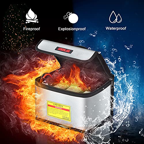 STARTRC Lipo Safe Bag, Fireproof, Explosion-proof Bag, Large Lipo, Battery Storage Box, Protective Switch, Protective Bag for Storage and Charging