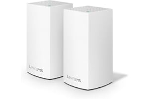 Linksys Velop Mesh Home WiFi System, 3,000 Sq. ft Coverage, 20+ Devices, Speeds up to (AC1300) 1.3Gbps - WHW0102