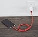 Amazon Basics Double Braided Nylon Lightning to USB Cable, Advanced Collection, MFi Certified Apple iPhone Charger, Red, 3 Foot