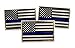 3 Pack of Thin Blue Line American Flag Police Support Lapel Pins
