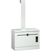 Pochar Over-the-Door Steel Box - Specimen Containers, Payment Drop Box, Key Drop Off Box, Night Drop Box - 6.5'' Height Adjustable Range, Removable Hinge for Wall Mount(White)