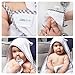 100% Organic Bamboo Hooded Baby Toddler Towel with Ears - Premium Hypoallergenic 500GSM Extra Large (35X35) with Washcloth for Boys and Girls Baby Shower Gift Set