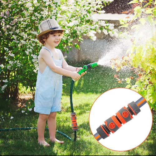 XSHAO 14 Pcs Garden Hose Connector 13 mm (1/2 Inch) Garden Hose Connector with Double Outlet Garden Hose and Tap Connector 2 in 1 for Family Garden