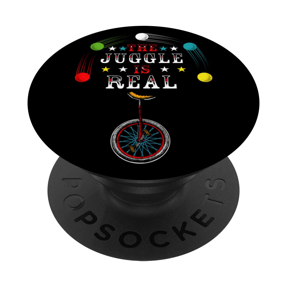 Carnival Circus Juggler The Juggle is Real Amusement Park PopSockets Swappable PopGrip