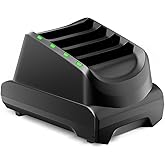 4-Slot Battery Charger SAC-TC51-4SCHG-01 for Zebra Barcode Scanners TC51 TC52 TC56 TC57 TC510 TC510K TC52X TC520L TC51HC TC57HO TC510K - Power Adapter Included with Battery Charging Cradle