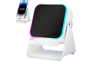 Vibhgtf Induction Speaker - Foldable Audio Holder with Light | 10W Mobile Phone Holder Induction Speaker for Home Office Trav