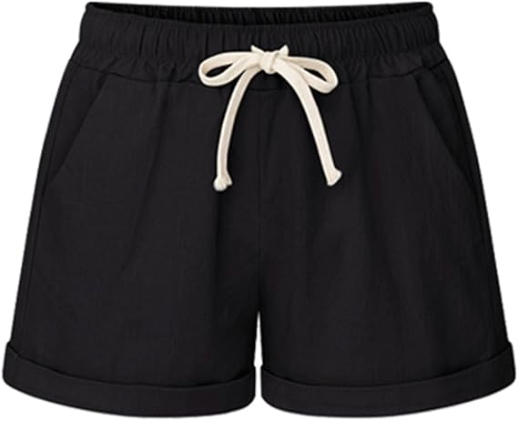 women's elastic waist bermuda shorts