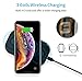 CHOETECH Wireless Charger, 3 Coils Qi Wireless Charging Pad Compatible iPhone XS Max/XR/XS/X/8/8 Plus, Samsung Galaxy S9/S9 Plus/Note 9/Note 8/S8/S8+/Google Pixel 3/3 xl/ Qi Enable Devices (Black)